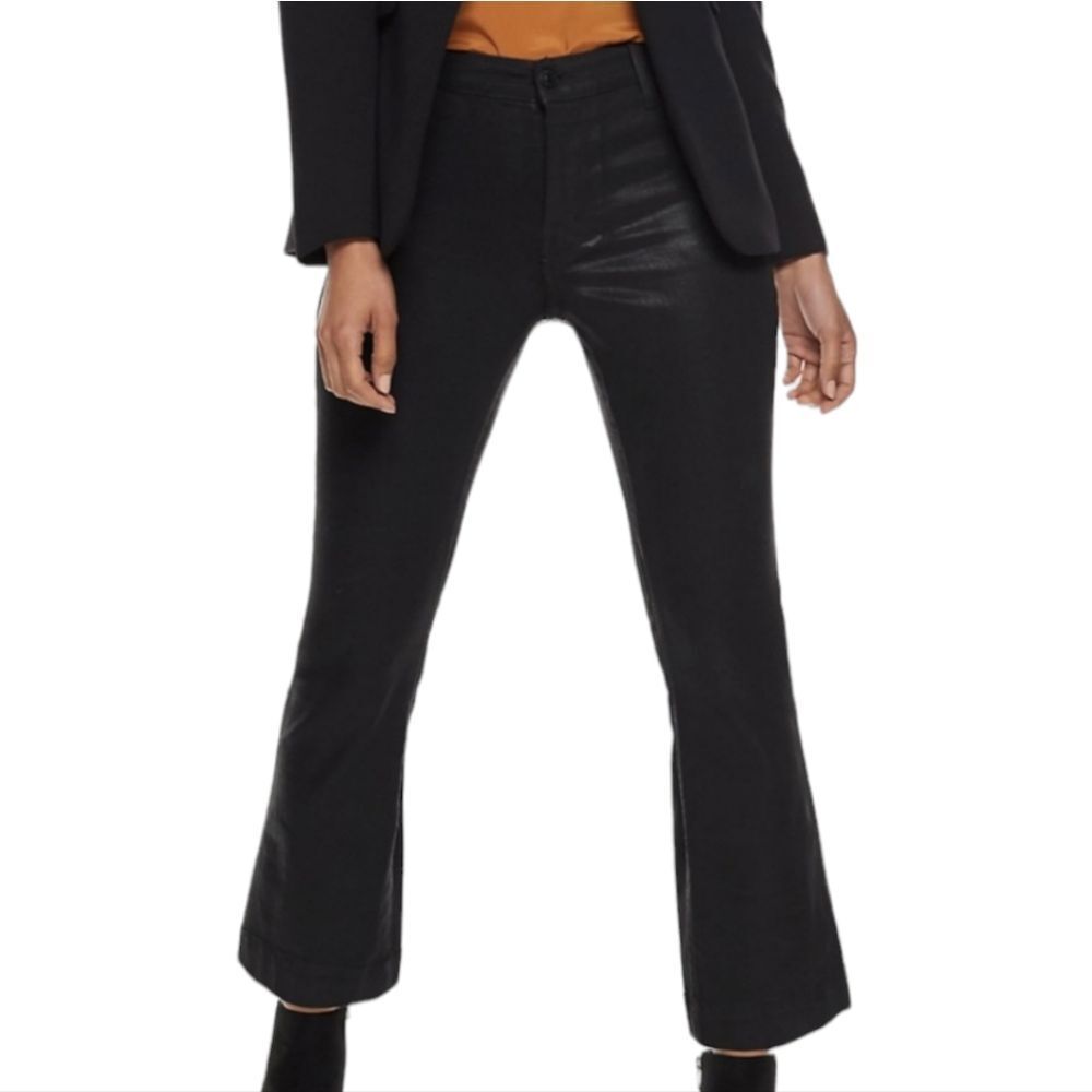 Nine West -056 High Rise Kick Flare in Black Coat size‎ 8